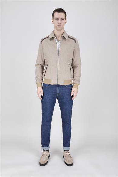 Erkek Bej Kaşe Mont