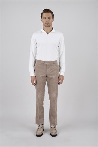 Erkek Bej Kadife Spor Pantolon