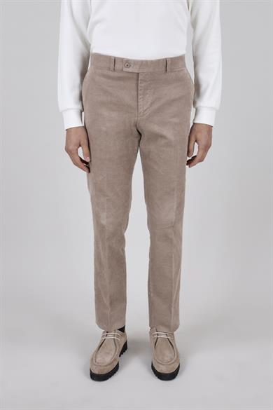 Erkek Bej Kadife Spor Pantolon
