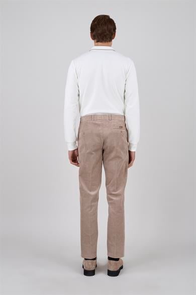 Erkek Bej Kadife Spor Pantolon