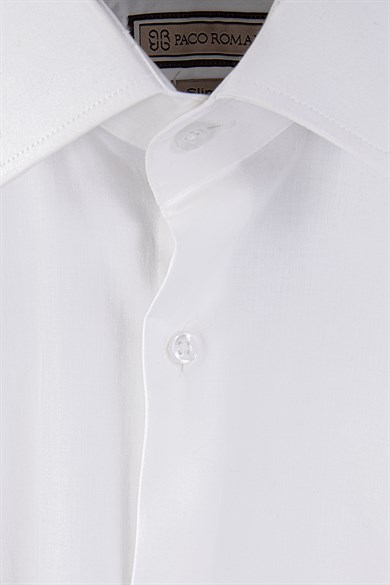 Erkek Slim Fit Beyaz Gömlek