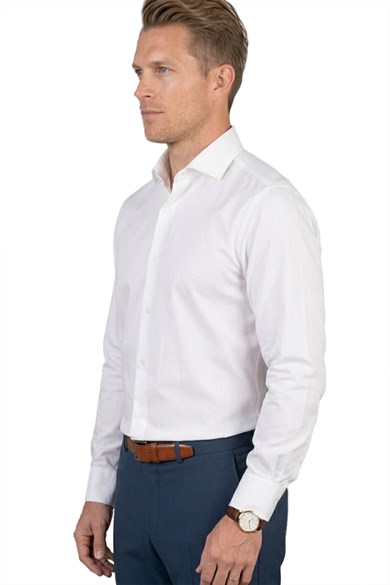 Erkek Slim Fit Beyaz Gömlek