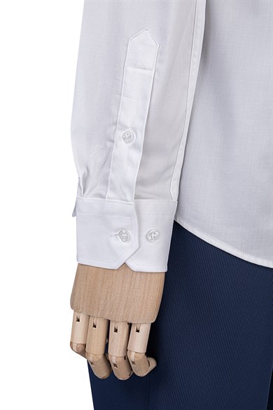 Erkek Slim Fit Beyaz Gömlek