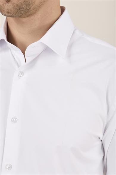 Erkek Slim Fit Beyaz Gömlek
