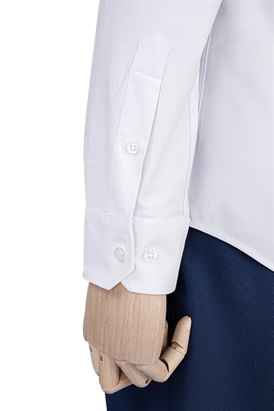 Erkek Slim Fit Beyaz Gömlek