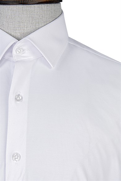 Erkek Slim Fit Beyaz Gömlek