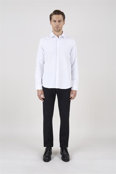 Erkek Slim Fit Beyaz Gömlek