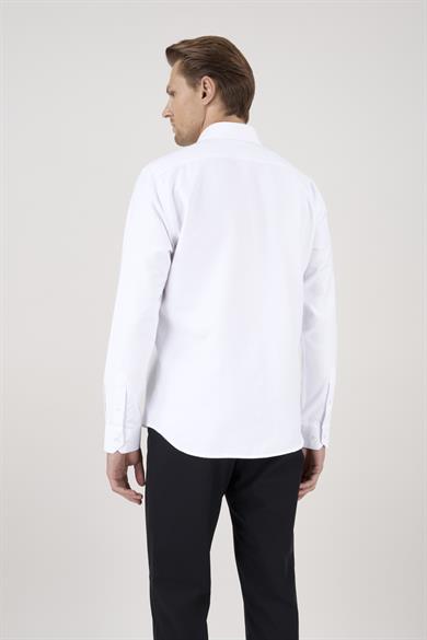 Erkek Slim Fit Beyaz Gömlek