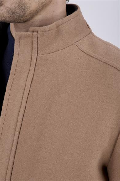Erkek Camel Renk Kaşe Mont