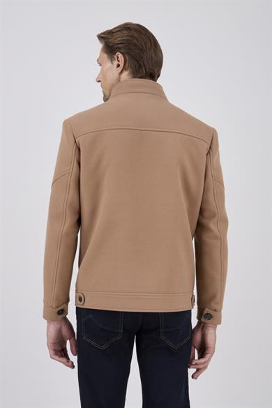Erkek Camel Renk Kaşe Mont