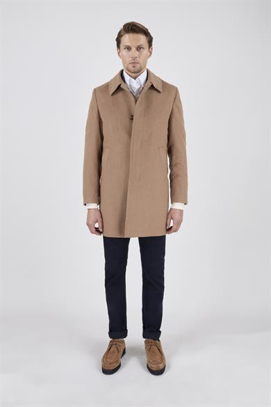 Erkek Camel Kaşe Kaban