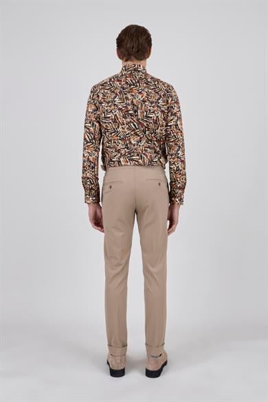 Erkek Camel Renk Slim Fit Spor Pantolon