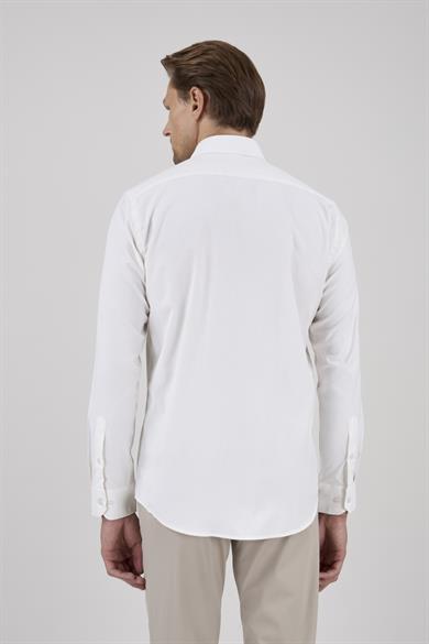 Erkek Slim Fit Ekru Gömlek