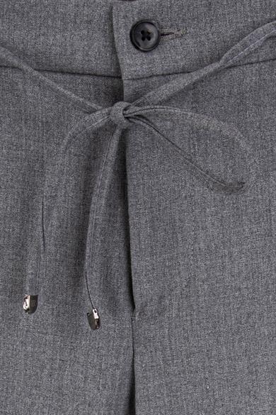 Erkek Açık Gri Bağcıklı Casual Pantolon