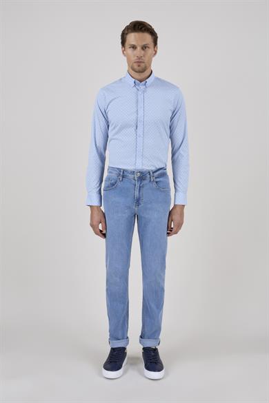 Erkek Açık Mavi Kot Pantolon