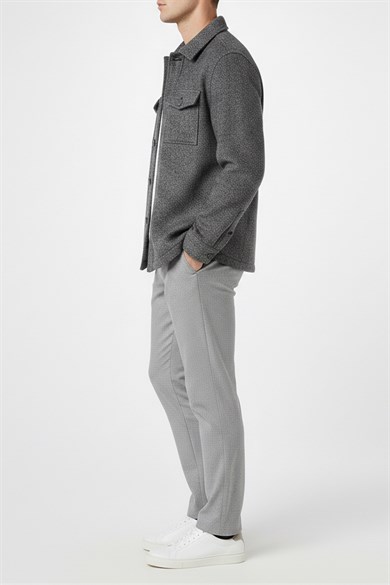 Erkek Antrasit Bebe Yaka Mont