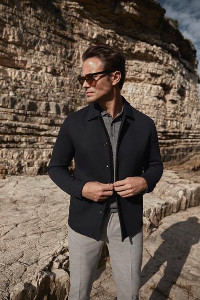 Erkek Antrasit Casual Ceket