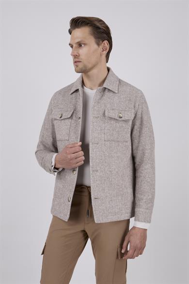 Erkek Bej Bebe Yaka Mont