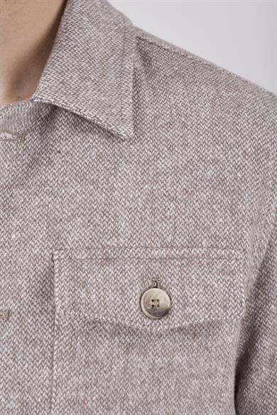 Erkek Bej Bebe Yaka Mont