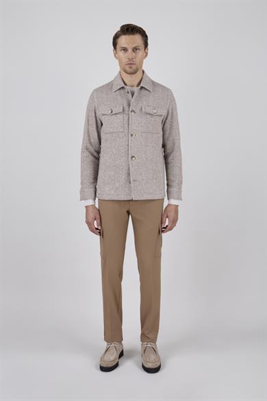 Erkek Bej Bebe Yaka Mont