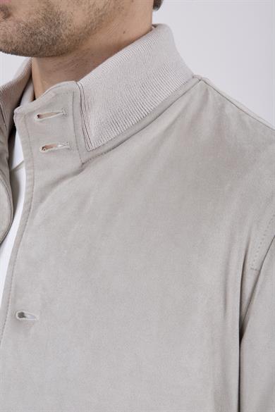 Erkek Bej Süet Casual Ceket