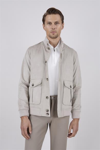 Erkek Bej Süet Casual Ceket