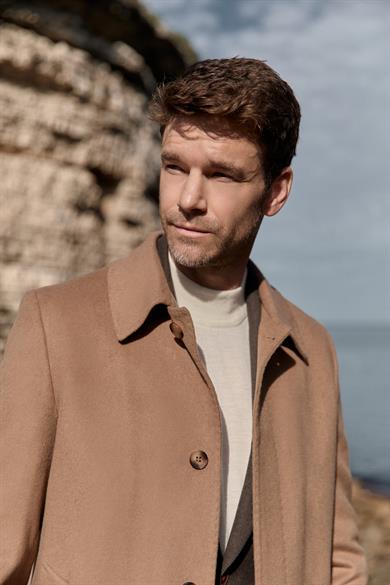 Erkek Camel Kaşe Kaban