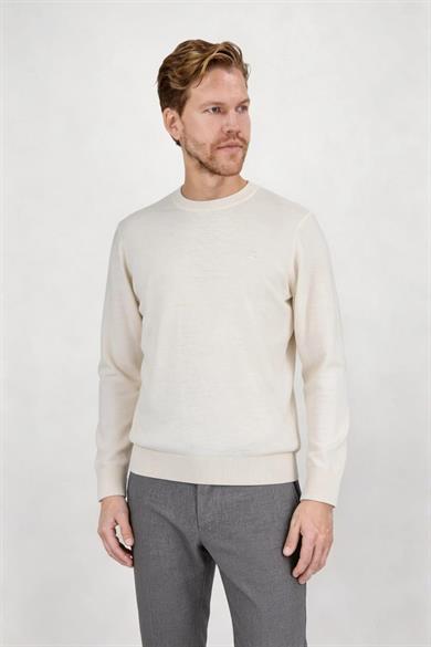 Erkek Ekru Bisiklet Yaka Triko