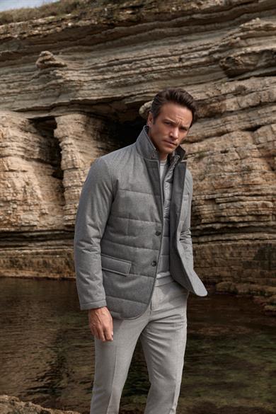 Erkek Gri Casual Ceket