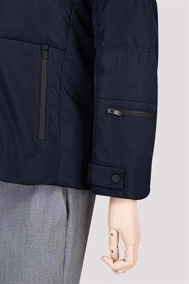 Erkek Kapşonlu Lacivert Mont