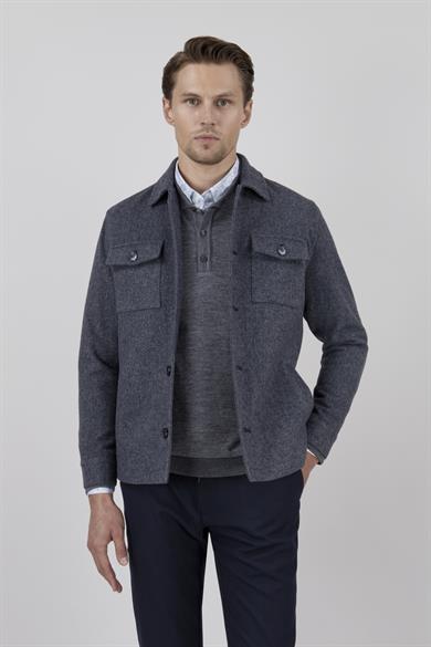 Erkek Lacivert Bebe Yaka Mont