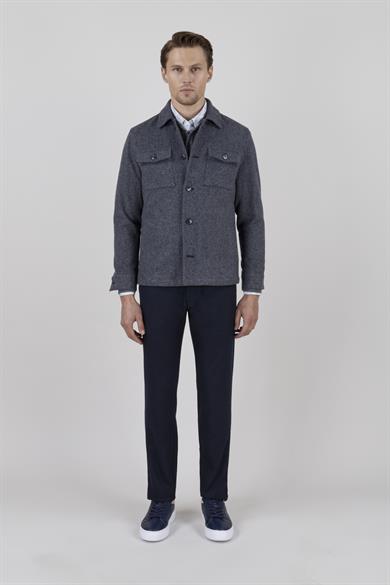 Erkek Lacivert Bebe Yaka Mont