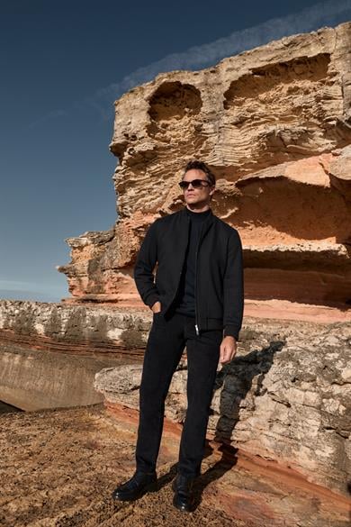 ERKEK LACİVERT FERMUARLI MONT