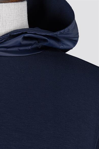 Erkek Lacivert Kapüşonlu Sweatshırt