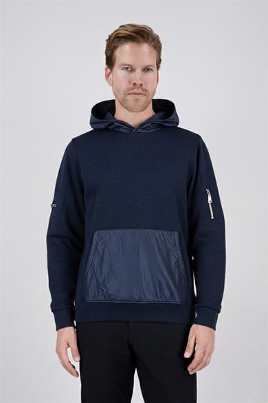 Erkek Lacivert Kapüşonlu Sweatshırt