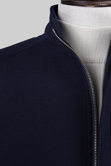 Erkek Lacivert Kaşe Mont