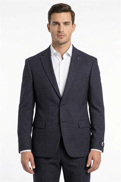 Erkek Regular Fit Mono Yaka Antrasit Takım Elbise