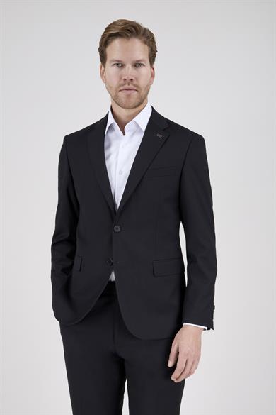 ERKEK REGULAR FİT MONO YAKA SİYAH TAKIM ELBİSE