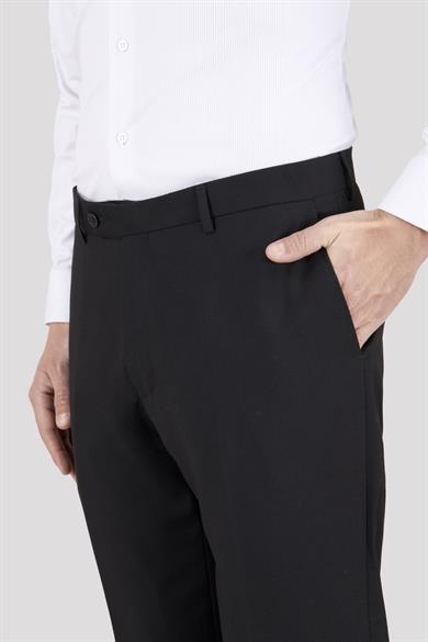 Erkek Regular Fit Mono Yaka Siyah Takım Elbise