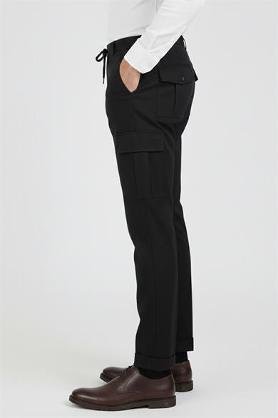 Erkek Siyah Kargo Pantolon