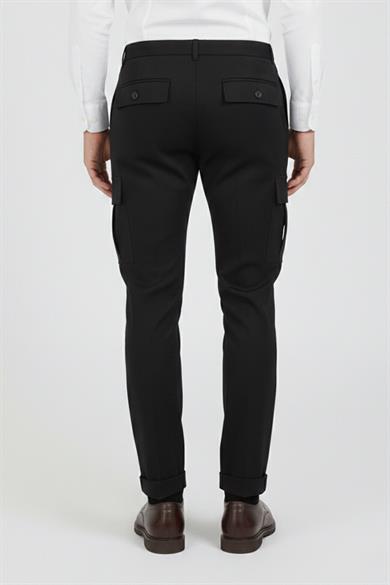 Erkek Siyah Kargo Pantolon