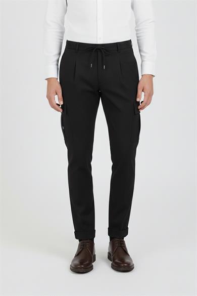 Erkek Siyah Kargo Pantolon