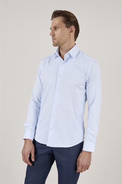 Erkek Slim Fit Açık Mavi Gömlek