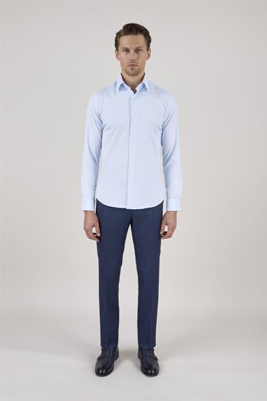 Erkek Slim Fit Açık Mavi Gömlek