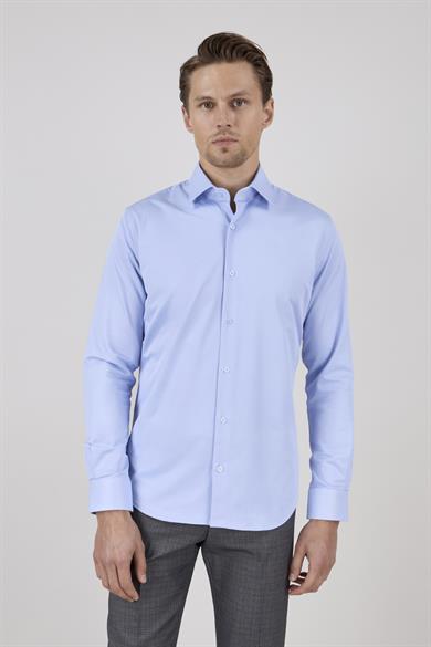 Erkek Slim Fit Açık Mavi Gömlek