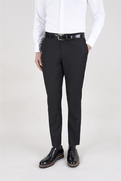Erkek Slim Fit Damatlık Smokin Şal Yaka Siyah Yelekli Takım Elbise
