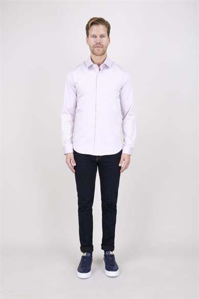 Erkek Slim Fit Lila Gömlek