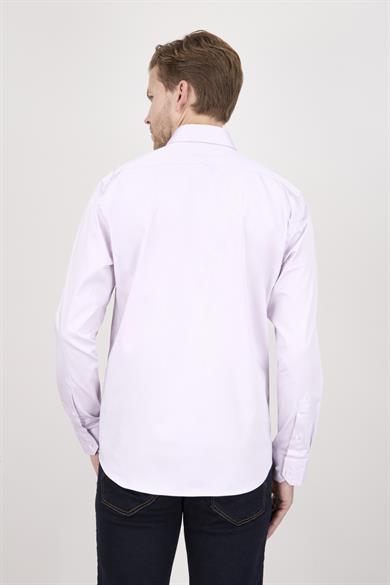 Erkek Slim Fit Lila Gömlek