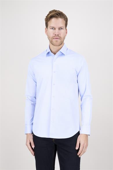 Erkek Slim Fit Mavi Gömlek