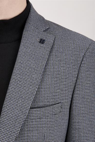 Erkek Slim Fit Mono Yaka Gri Ceket